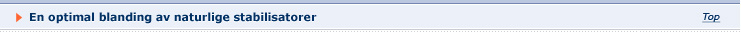 En optimal blanding av naturlige stabilisatorer 