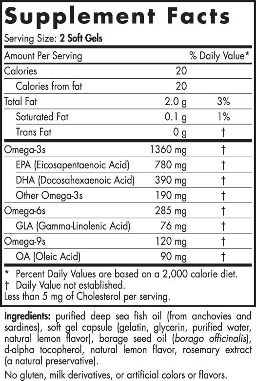 Proomega 3.6.9 ingredients list